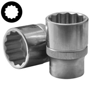3/8" (Inch) 12pt. Flank Socket 16