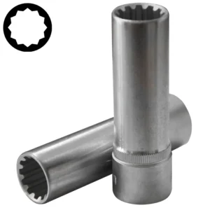 1/2" (Inch) Deep Spline Socket 16