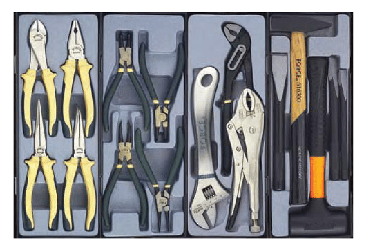 Black 5 Drawer Toolbox with 196pc Tools - Image 3