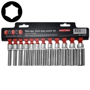 12pc 3/8" (Inch) 6pt. Deep Flank Socket Set