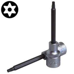 1/2" (Inch) Star Tamperproof Socket Bit T-25H 100mm