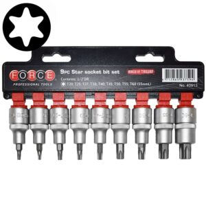 9pc 1/2" (Inch) Star Socket Bit Set