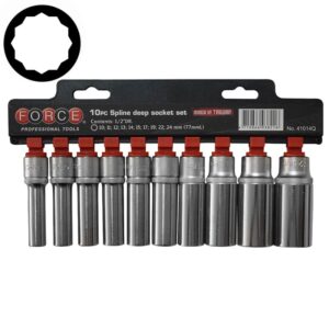 10pc Deep Spline Socket Set
