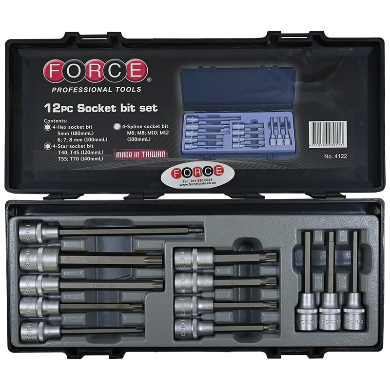 12pc Socket Bit Set