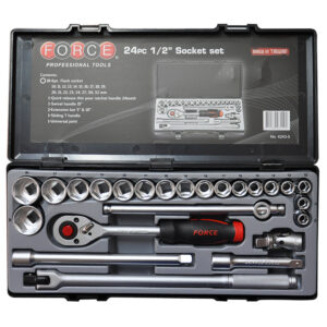 24pc 1/2" (Inch) 6pt. Flank Socket Set