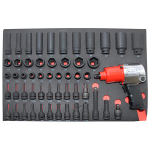 53pc 1/2" (Inch) Impact Wrench & Socket Set