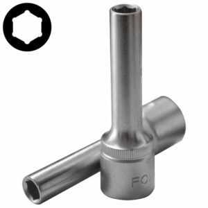 1/2" (Inch) 6pt. Deep Flank Socket 9