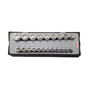 21pc 1/2" (Inch) 6pt. Flank Socket Set