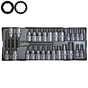 27pc 1/2" (Inch) Socket Bit Set