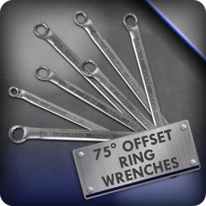 75° Offset Ring Wrenches