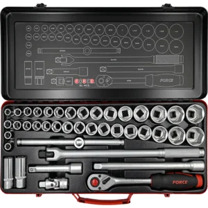 41pc 1/2" (Inch) 6pt. Flank Socket Combination Set (S&M)