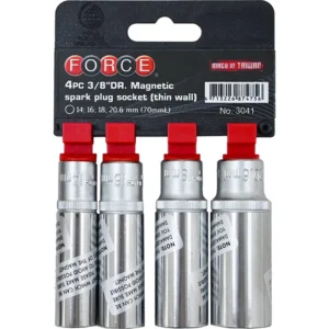 4pc 3/8" (Inch) Magnetic Spark Plug Socket Set (Thin Wall)