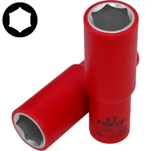 3/8" (Inch) Insulated 6pt. Deep Flank Socket 17mm