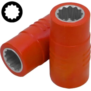 3/8" (Inch) Insulated 12pt. Flank Socket 12mm