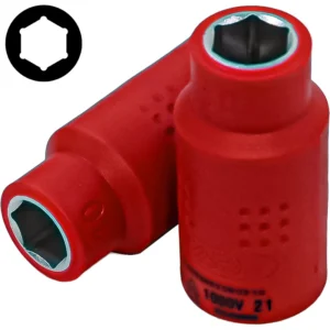 3/8" (Inch) Insulated 6pt. Flank Socket 10mm