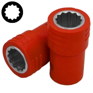 3/8" (Inch) Insulated 12pt. Flank Socket 14mm